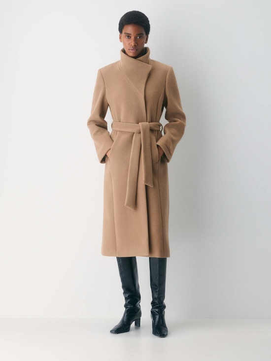 Aritzia Jackets & Blazers - Aritzia Connor Camel Wrap Belted Soft Wool Cashmere Coat